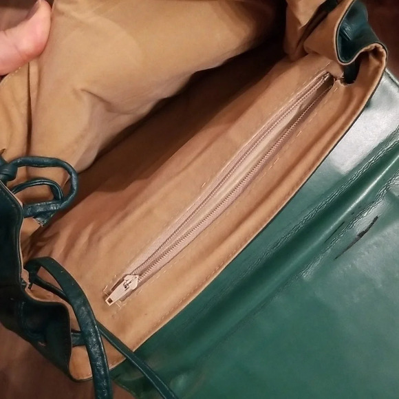 80s teal leather purse - Picture 4 of 4